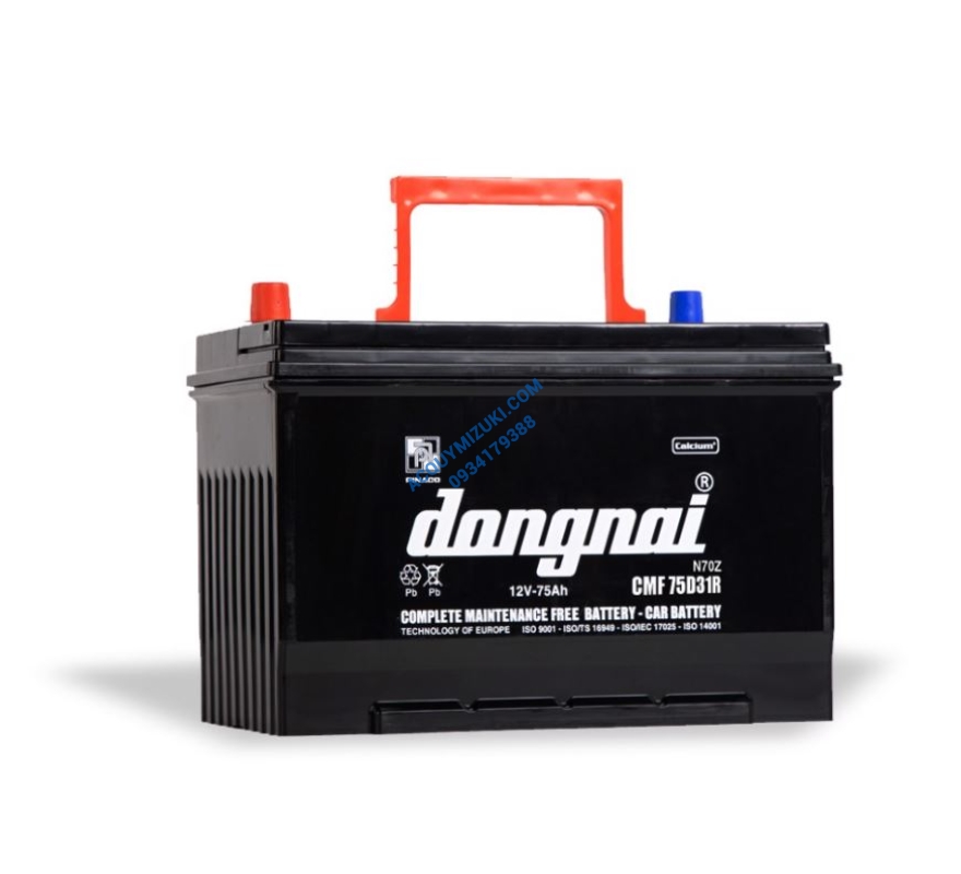 Bình ắc quy ĐỒNG NAI 75D31R 12V 75AH